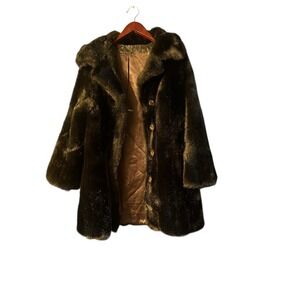 Royal Minke By Hillmoor Faux Fur Coat Vintage Size M/L